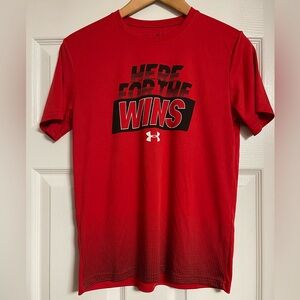 Under Armour Boys Red Graphic Performance Tee XL